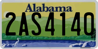AL license plate 2AS4140