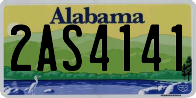 AL license plate 2AS4141