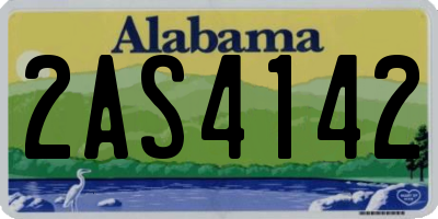 AL license plate 2AS4142