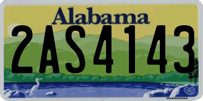 AL license plate 2AS4143