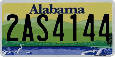 AL license plate 2AS4144