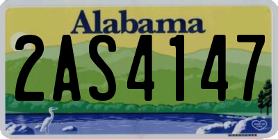 AL license plate 2AS4147