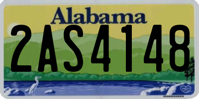 AL license plate 2AS4148