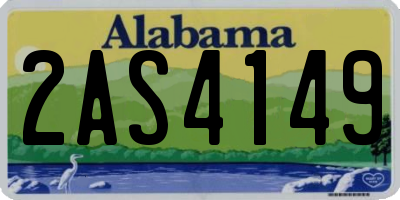 AL license plate 2AS4149
