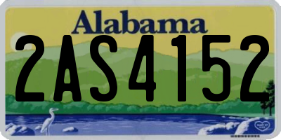 AL license plate 2AS4152