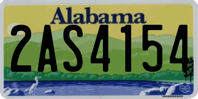 AL license plate 2AS4154