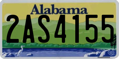 AL license plate 2AS4155