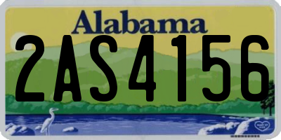 AL license plate 2AS4156