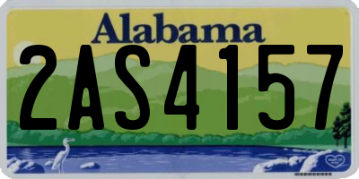 AL license plate 2AS4157