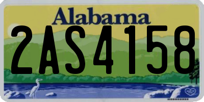 AL license plate 2AS4158