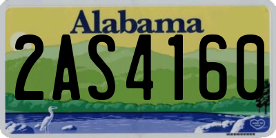 AL license plate 2AS4160