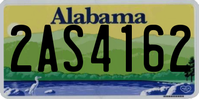 AL license plate 2AS4162