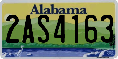 AL license plate 2AS4163