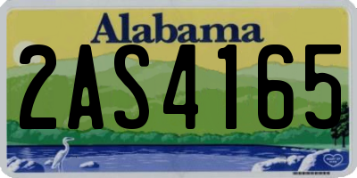 AL license plate 2AS4165