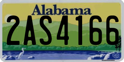 AL license plate 2AS4166