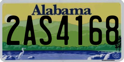 AL license plate 2AS4168