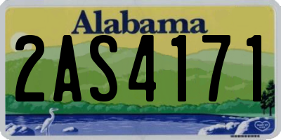 AL license plate 2AS4171