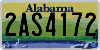 AL license plate 2AS4172
