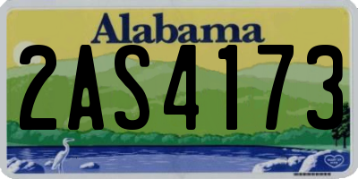 AL license plate 2AS4173