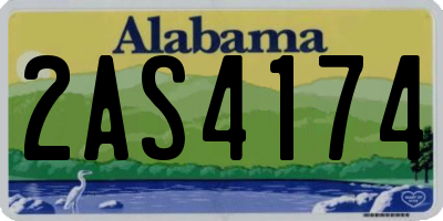 AL license plate 2AS4174