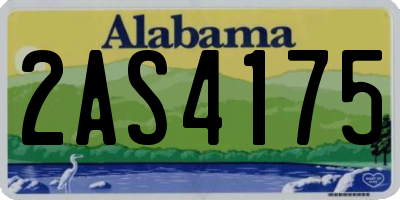 AL license plate 2AS4175