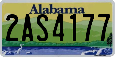 AL license plate 2AS4177