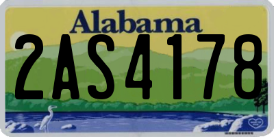 AL license plate 2AS4178