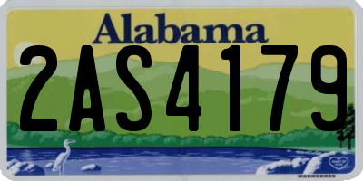 AL license plate 2AS4179