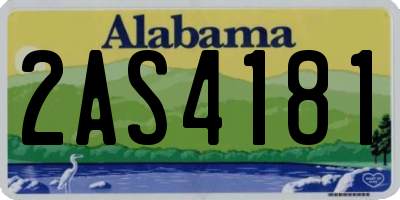AL license plate 2AS4181