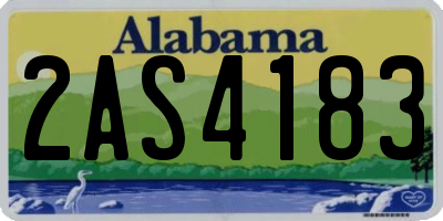 AL license plate 2AS4183