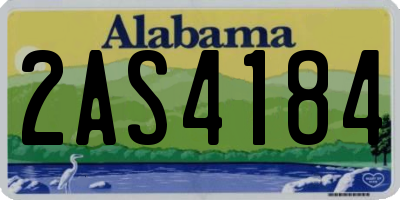 AL license plate 2AS4184