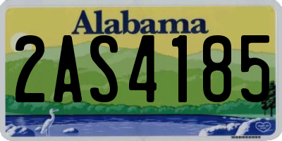 AL license plate 2AS4185