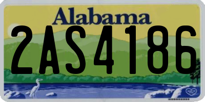 AL license plate 2AS4186