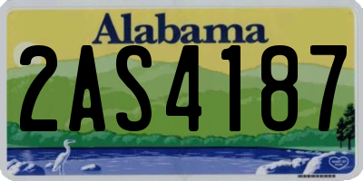 AL license plate 2AS4187