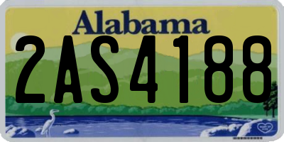 AL license plate 2AS4188