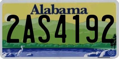 AL license plate 2AS4192