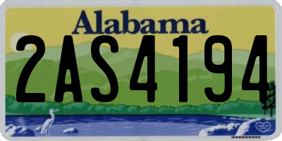 AL license plate 2AS4194