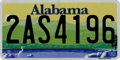AL license plate 2AS4196