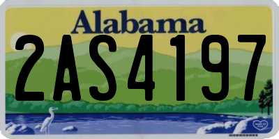 AL license plate 2AS4197