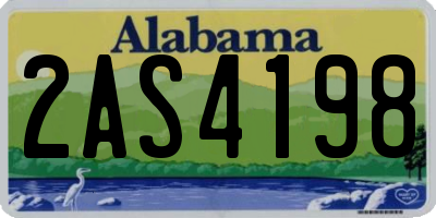 AL license plate 2AS4198