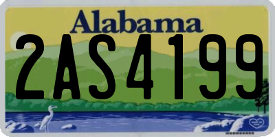 AL license plate 2AS4199