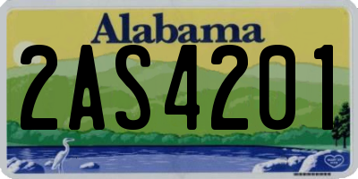 AL license plate 2AS4201