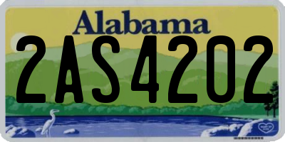 AL license plate 2AS4202