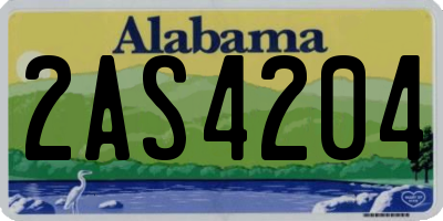 AL license plate 2AS4204