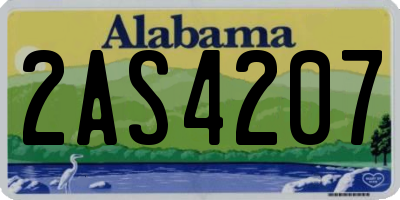 AL license plate 2AS4207