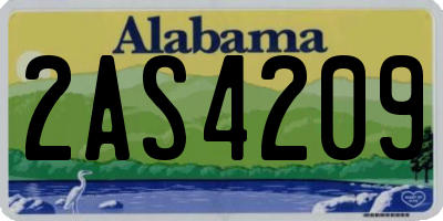 AL license plate 2AS4209