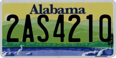 AL license plate 2AS4210