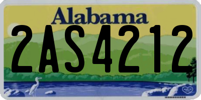 AL license plate 2AS4212