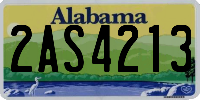 AL license plate 2AS4213