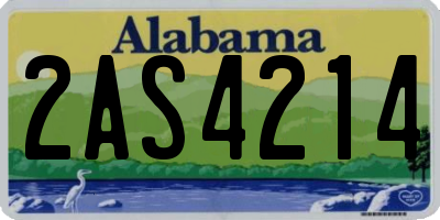 AL license plate 2AS4214